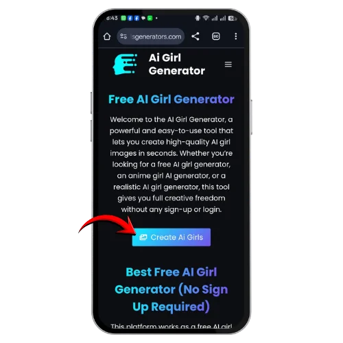 Step 1 Visit the AI Girls Generator Website